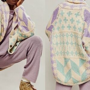 FREE PEOPLE Bright Optimistic Cardigan-Gumdrop Combo, NWT, XS (Overszd)-GORGEOUS